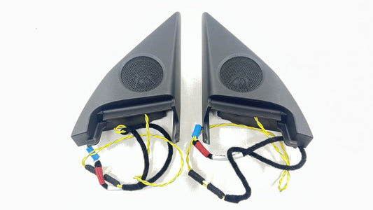 06-10 BMW M6 E63 E64 LEFT AND RIGHT DOOR PANEL CORNER TWEETER SPEAKER PAIR OEM