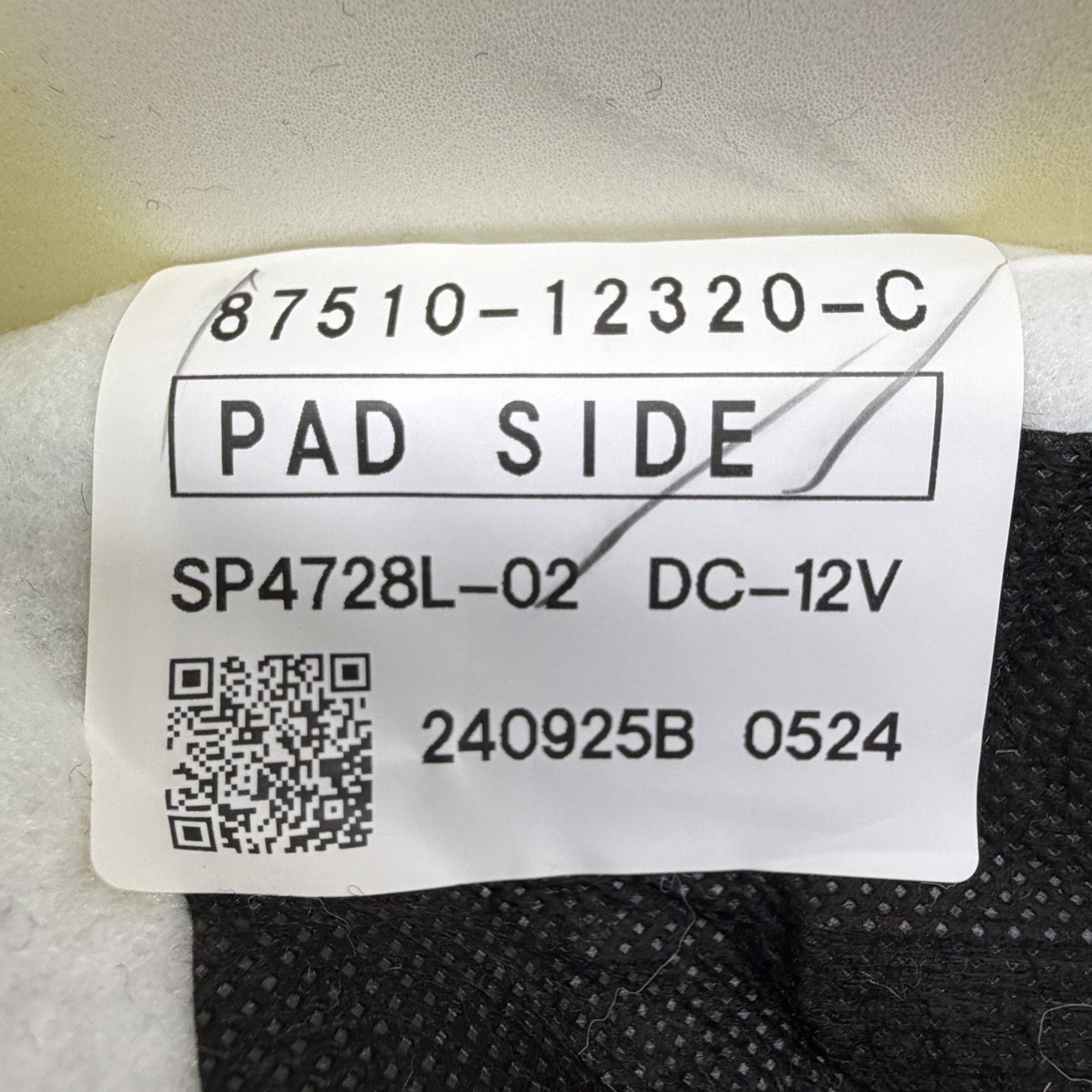 2019-2025 Toyota RAV4 Passenger Right Front Seat Lower Cushion Black Cloth OEM