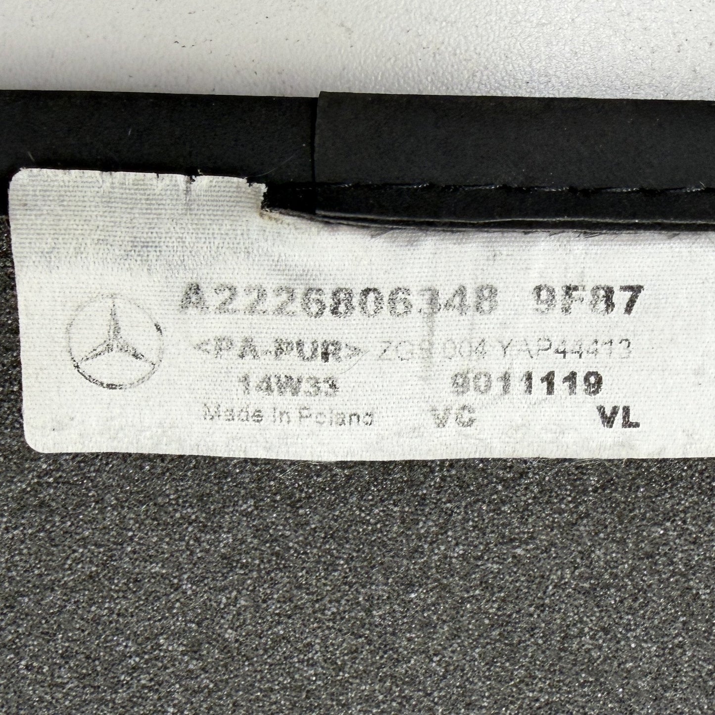 2014-2020 Mercedes-Benz S550 W222 Floor Mat Set Black Factory OEM