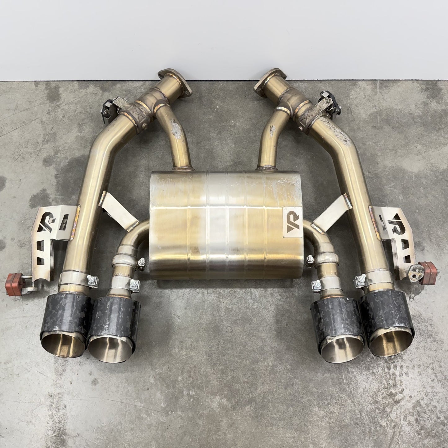 BMW M3 M4 G80 G82 Yonristic Vanta Edition Valved Catback Exhaust Carbon Tips