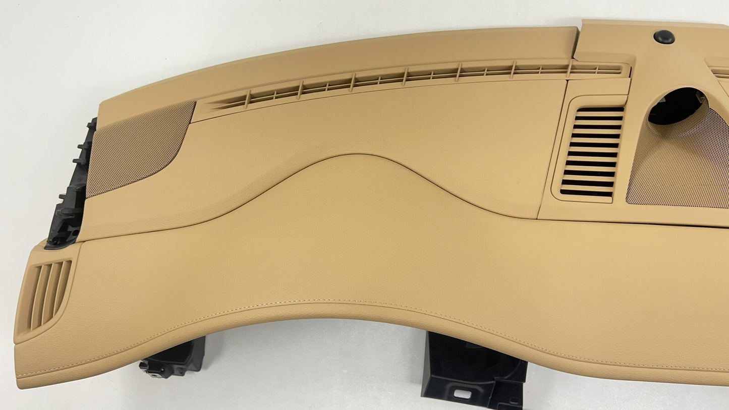 10-16 PORSCHE PANAMERA DASHBOARD INSTRUMENT PANEL COVER COMPLETE LUXOR BEIGE OEM