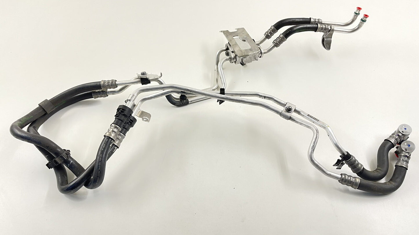 15-21 BMW M2 M3 M4 TRANSMISSION OIL COOLER COOLING LINE PIPE HOSE W/ BLOCK OEM