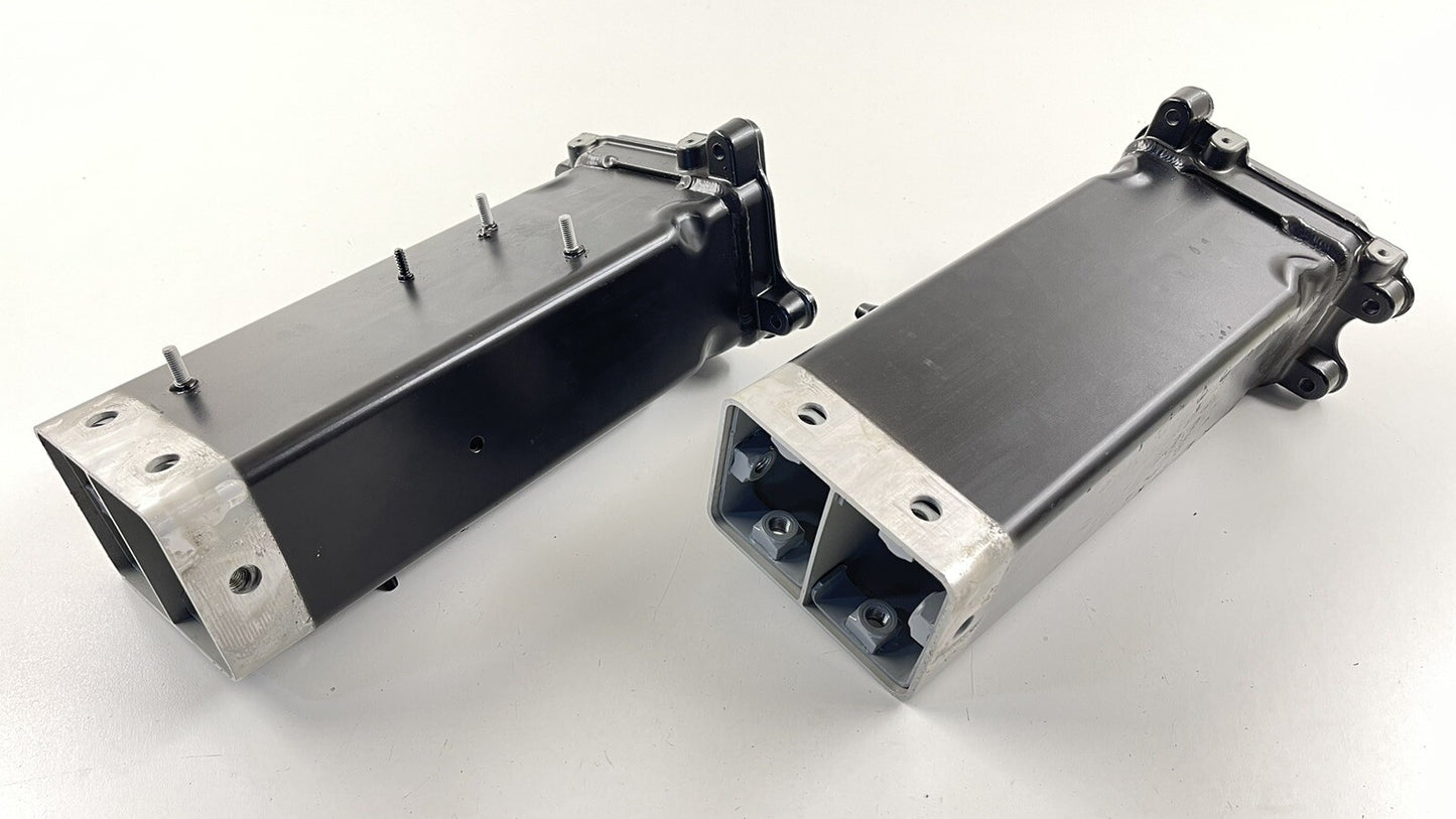 15-18 AUDI A8 LEFT RIGHT FRONT FRAME RAIL EXTENSION CRASH CAN BEAM BAR PAIR OEM