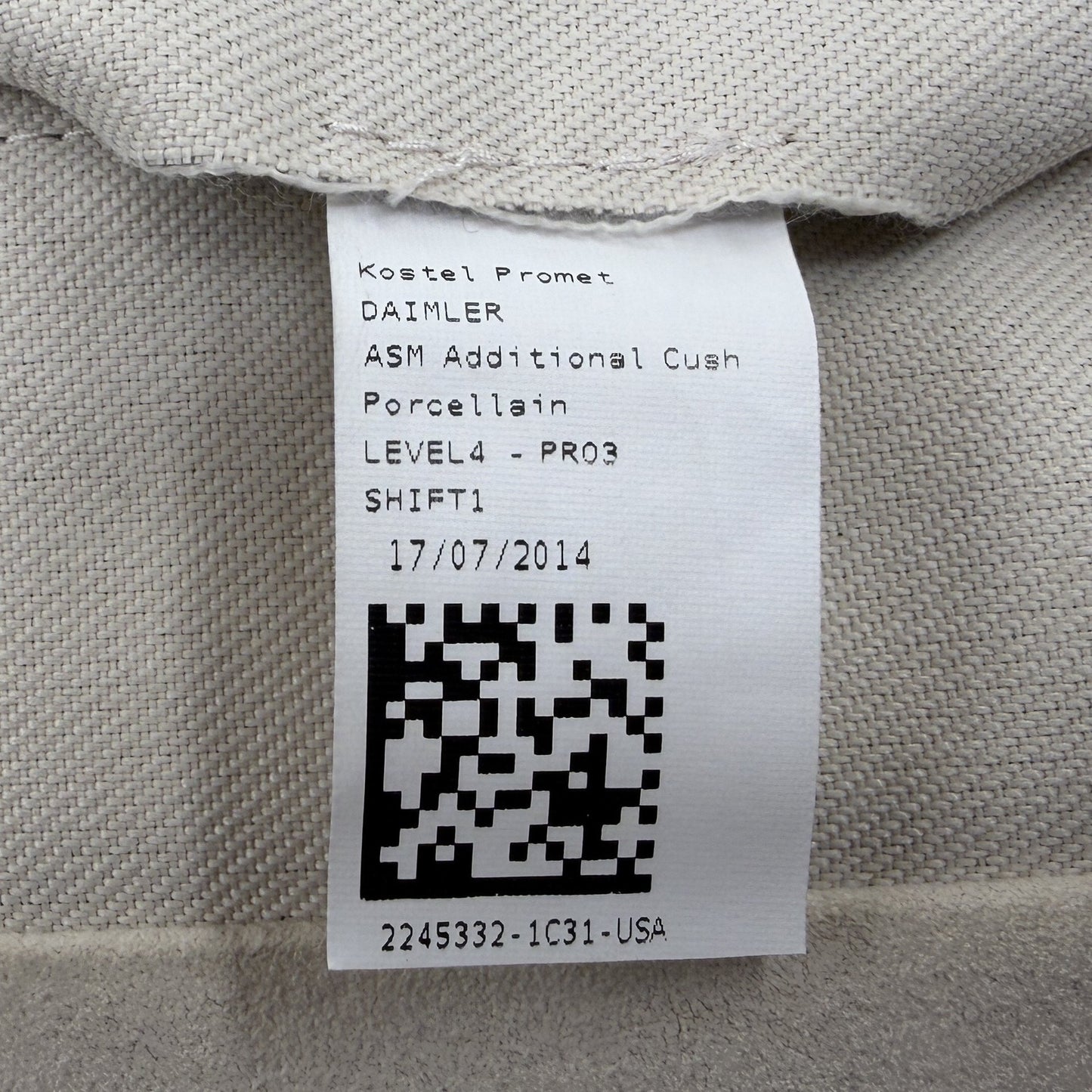 2014-2020 Mercedes-Benz S550 W222 Rear Seat Headrest Pillow Pair Beige OEM