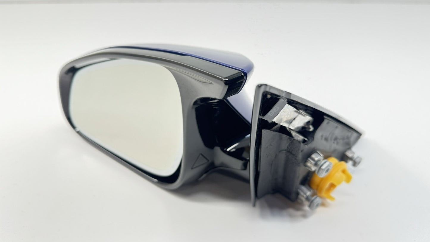 15-20 BMW M4 F82 Driver Left Door Mirror W/ Blind Spot San Marino Blue OEM
