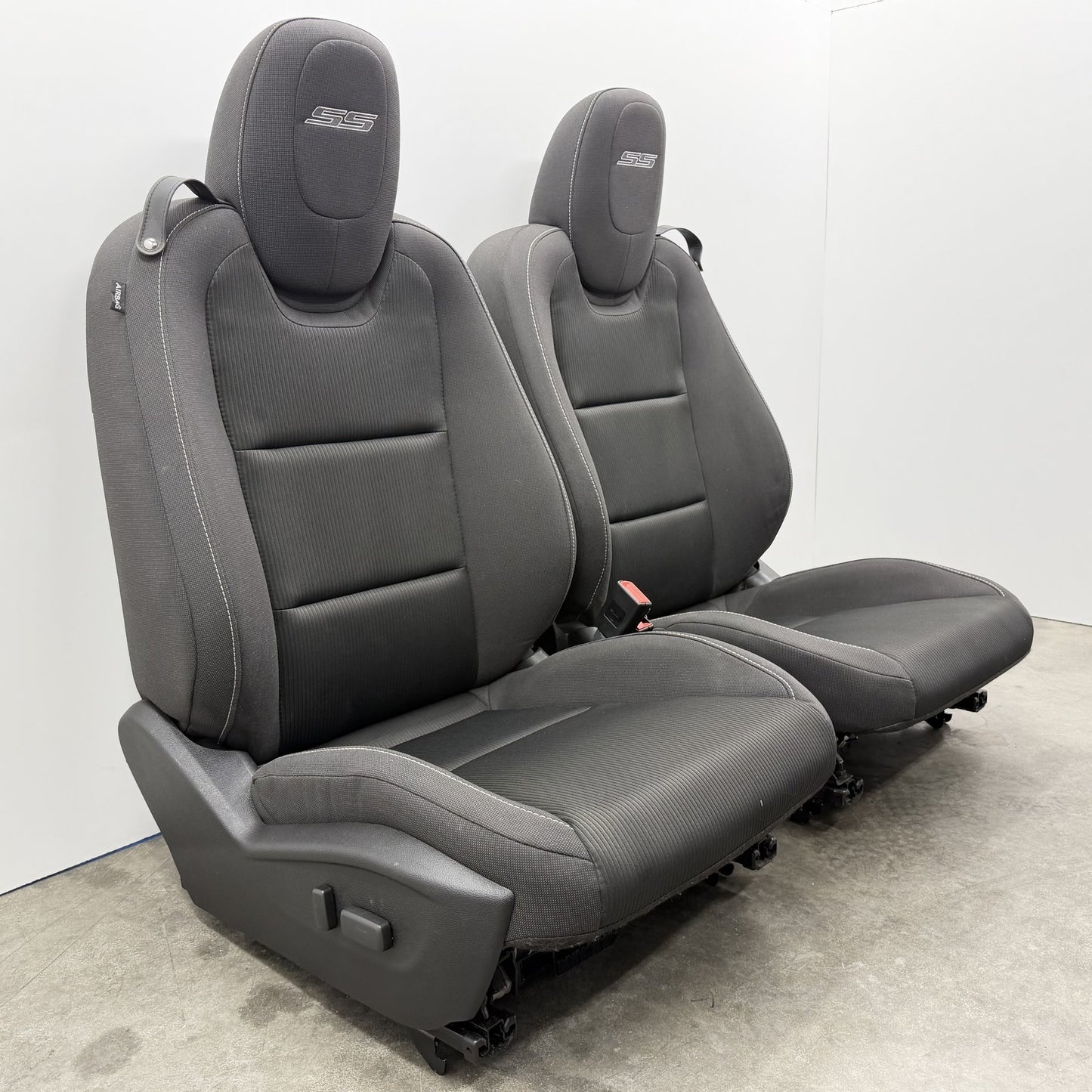 2010-2015 Chevrolet Camaro SS Coupe Black Cloth Seat Set Front &amp; Rear OEM *NOTE*