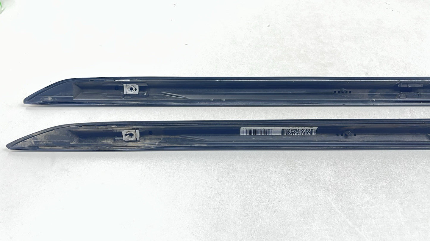 18-24 AUDI A4 S-LINE LEFT AND RIGHT SIDE SKIRT ROCKER PANEL EXTENSION PAIR OEM