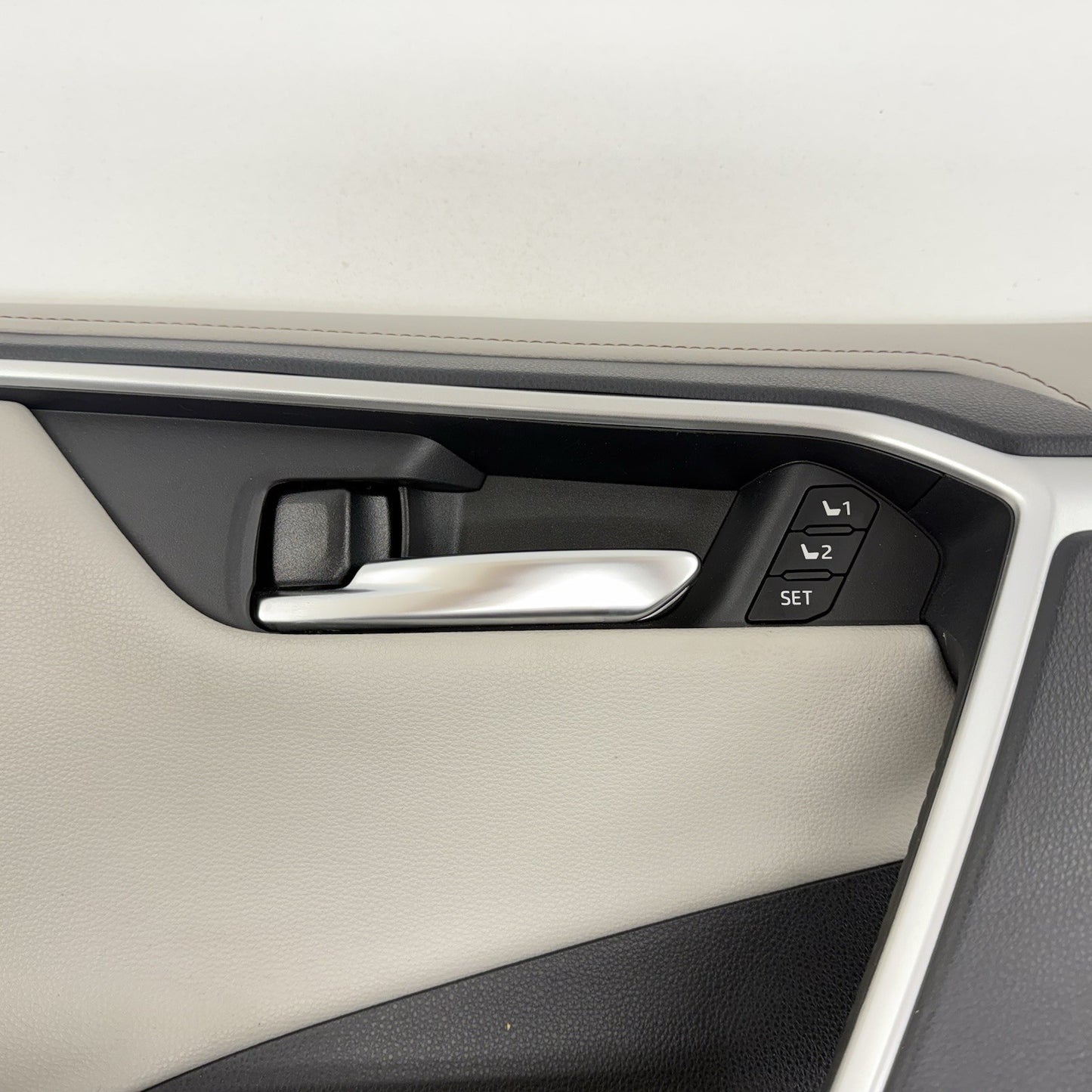 19-25 Toyota RAV4 Driver Left Front Door Panel Interior Trim Gray Leather OEM