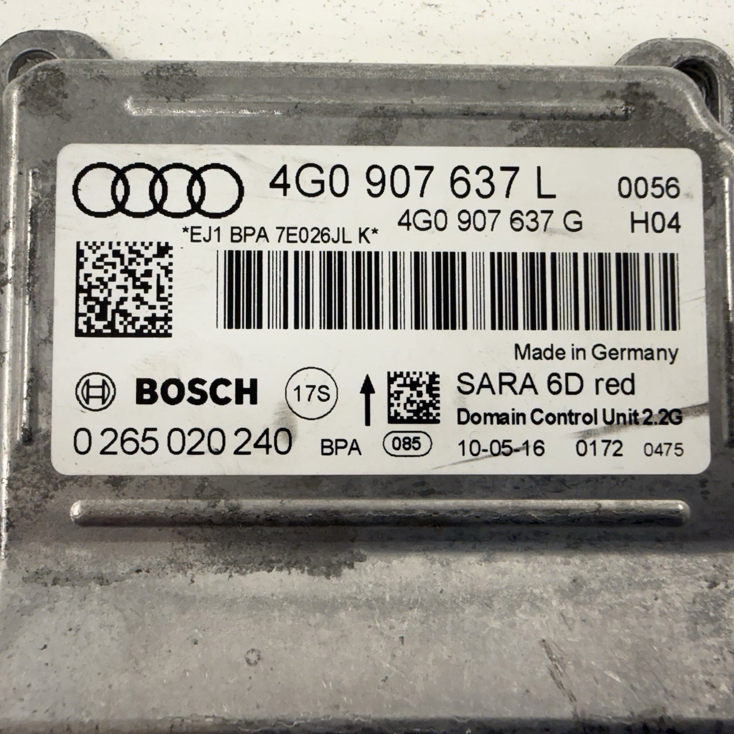 17-23 Audi R8 Acceleration Yaw Rate Sensor 4G0907637L OEM