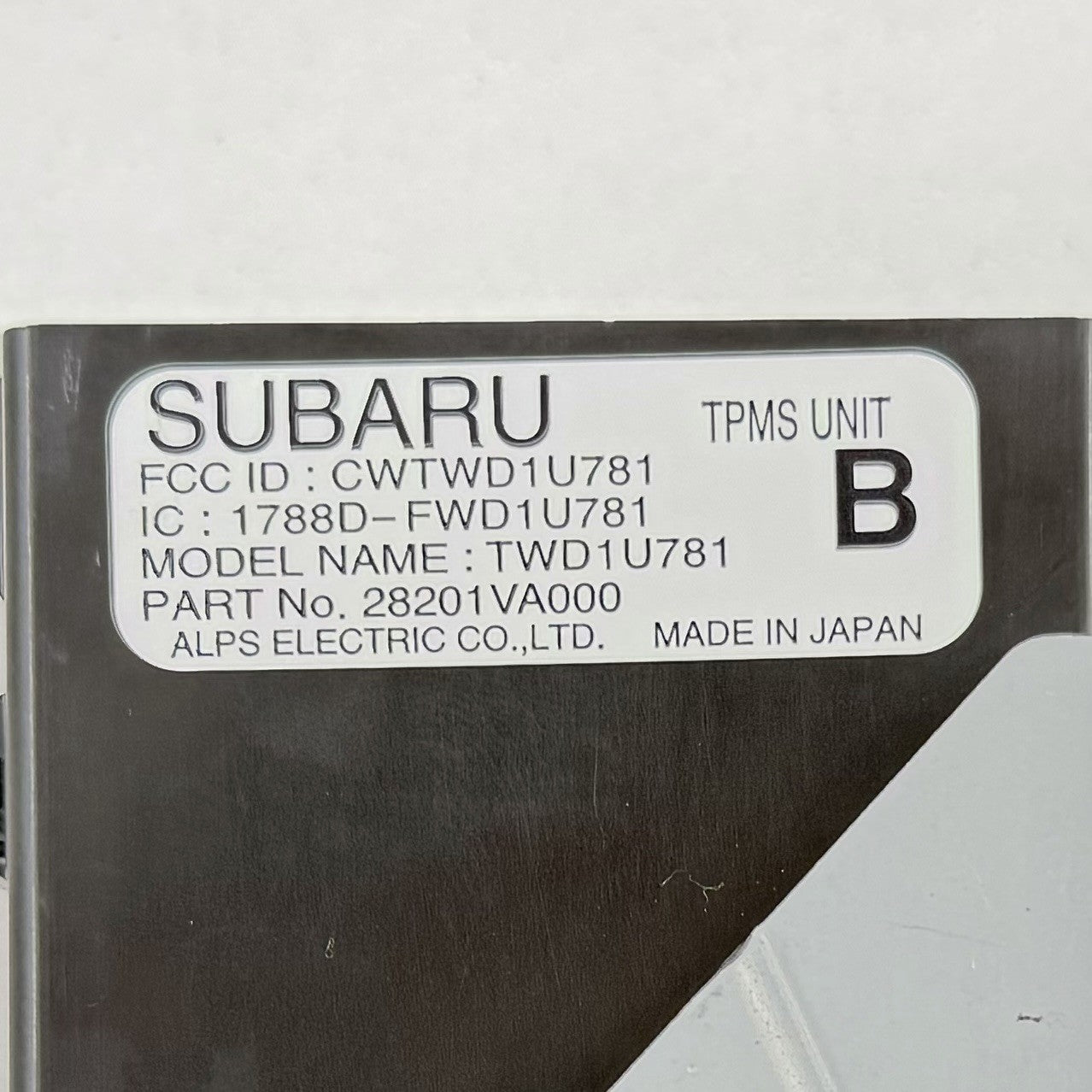 15-21 Subaru WRX Or STI Tire Pressure Monitor Sensor TPMS Module 28201VA000 OEM