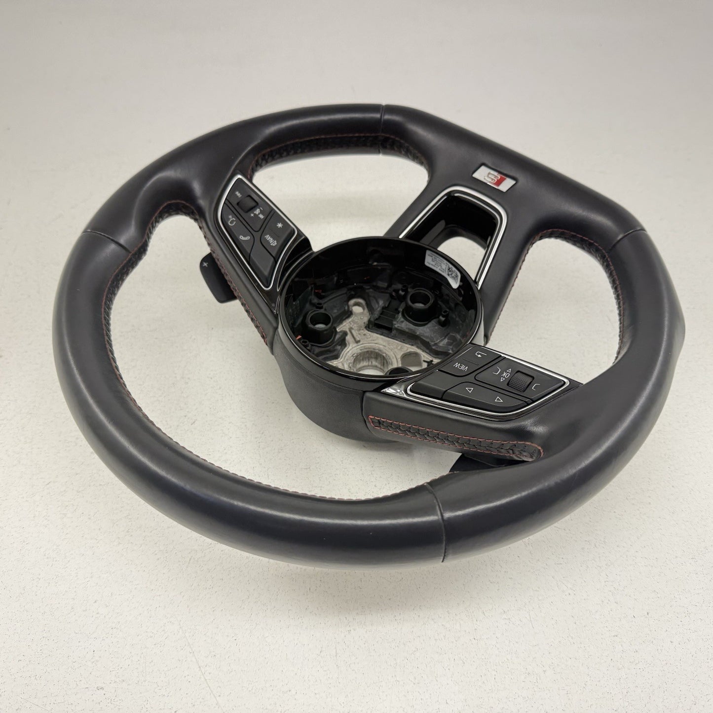 18-19 Audi A4 S4 A5 S5 Flat Bottom Steering Wheel W/ Paddle Shifters Black OEM