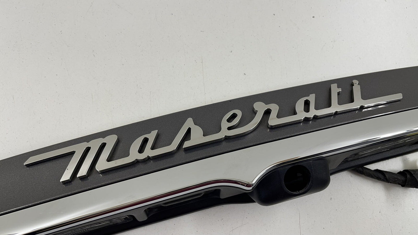 17-23 MASERATI GHIBLI LICENSE PLATE LIGHT TRUNK TRIM GARNISH MOULDING BEZEL OEM