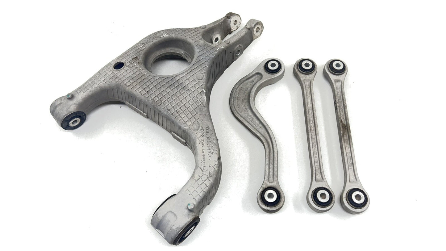 10-16 PORSCHE PANAMERA PASSENGER RIGHT REAR CONTROL ARM SET OF 4 OEM
