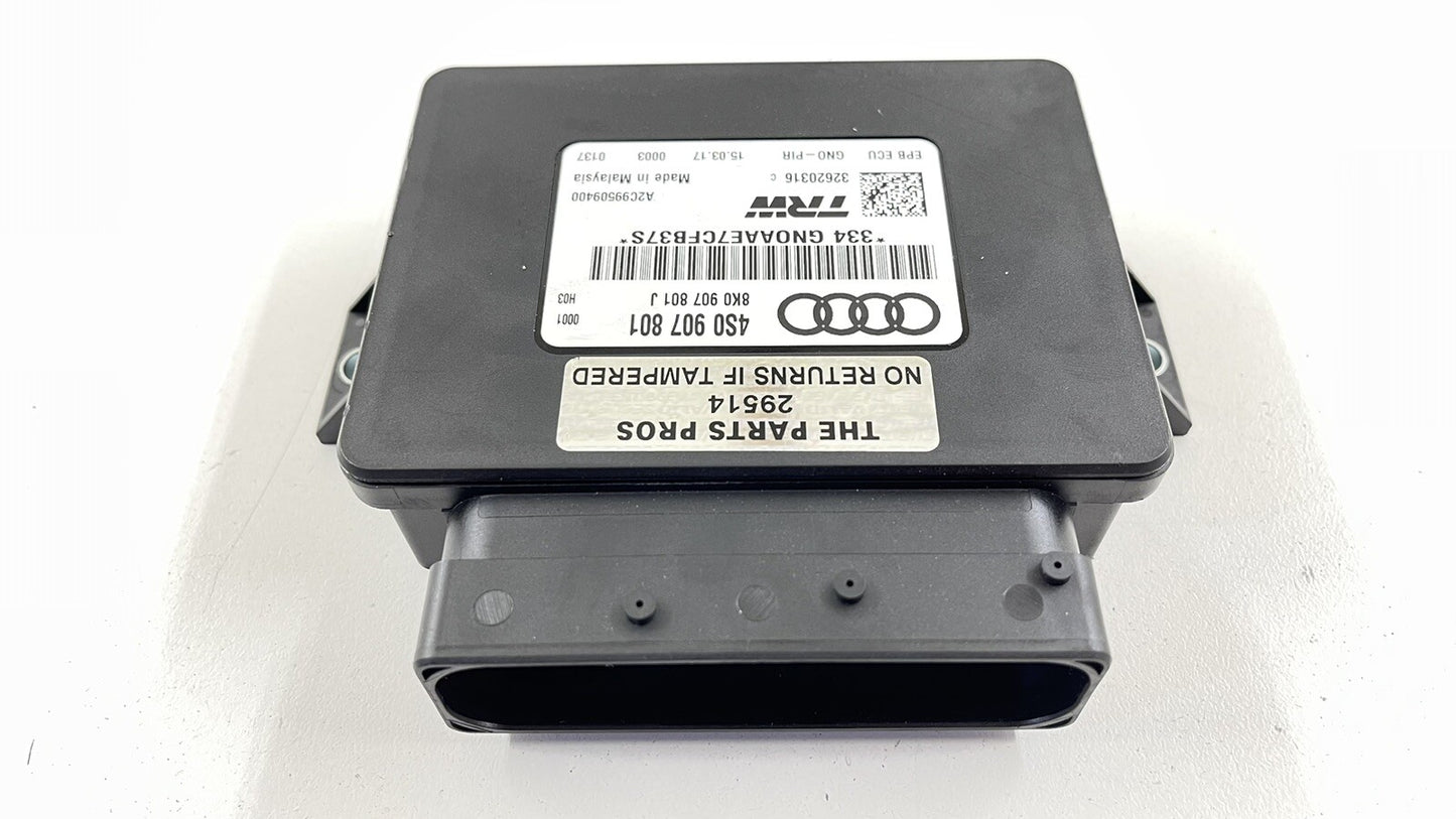 17-22 AUDI R8 PLUS EMERGENCY PARKING BRAKE CONTROL MODULE 4S0 907 801 J OEM