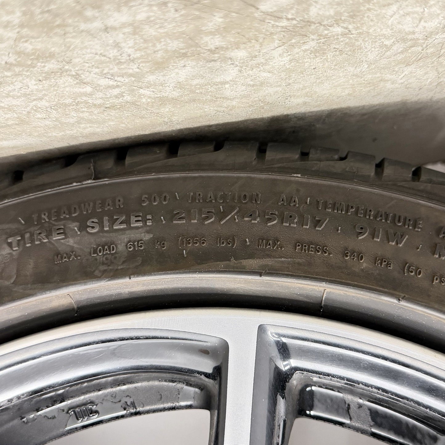22-26 Toyota GR86 Base Wheel Set Rim With Tire 17â 17x7.5 +48 Offset Factory OEM