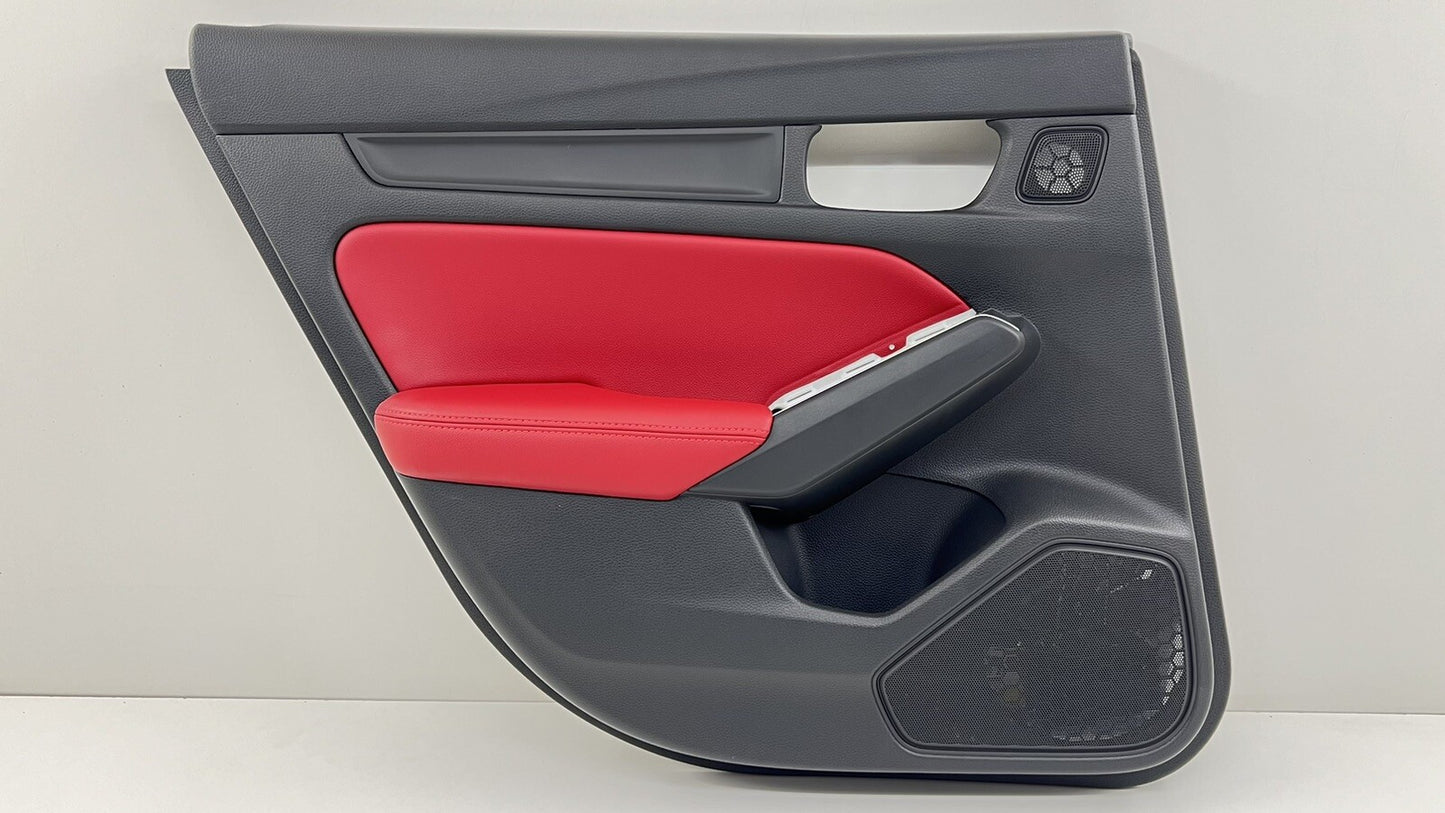 2024 ACURA INTEGRA TYPE S LEFT REAR DOOR PANEL COVER TRIM BLACK AND RED OEM