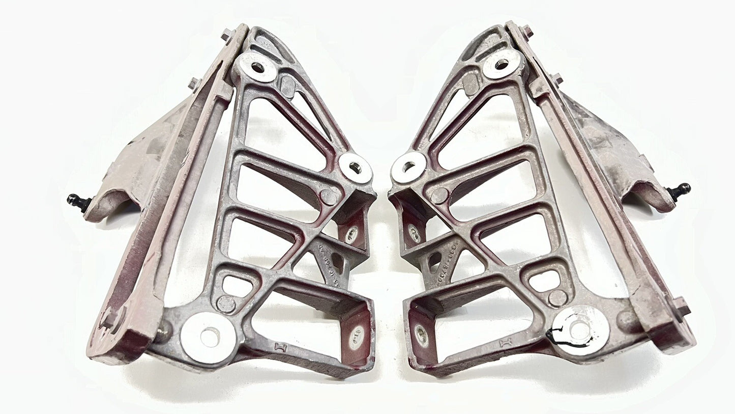 07-17 ASTON MARTIN VANTAGE FRONT HOOD HINGE MOUNT SUPPORT BRACKET PAIR OEM