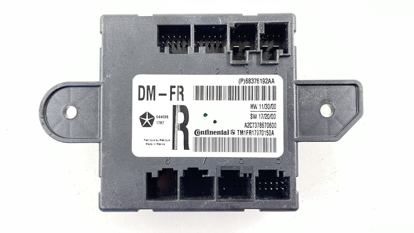 17-23 MASERATI QUATTROPORTE RIGHT FRONT DOOR CONTROL MODULE 68376192AA OEM