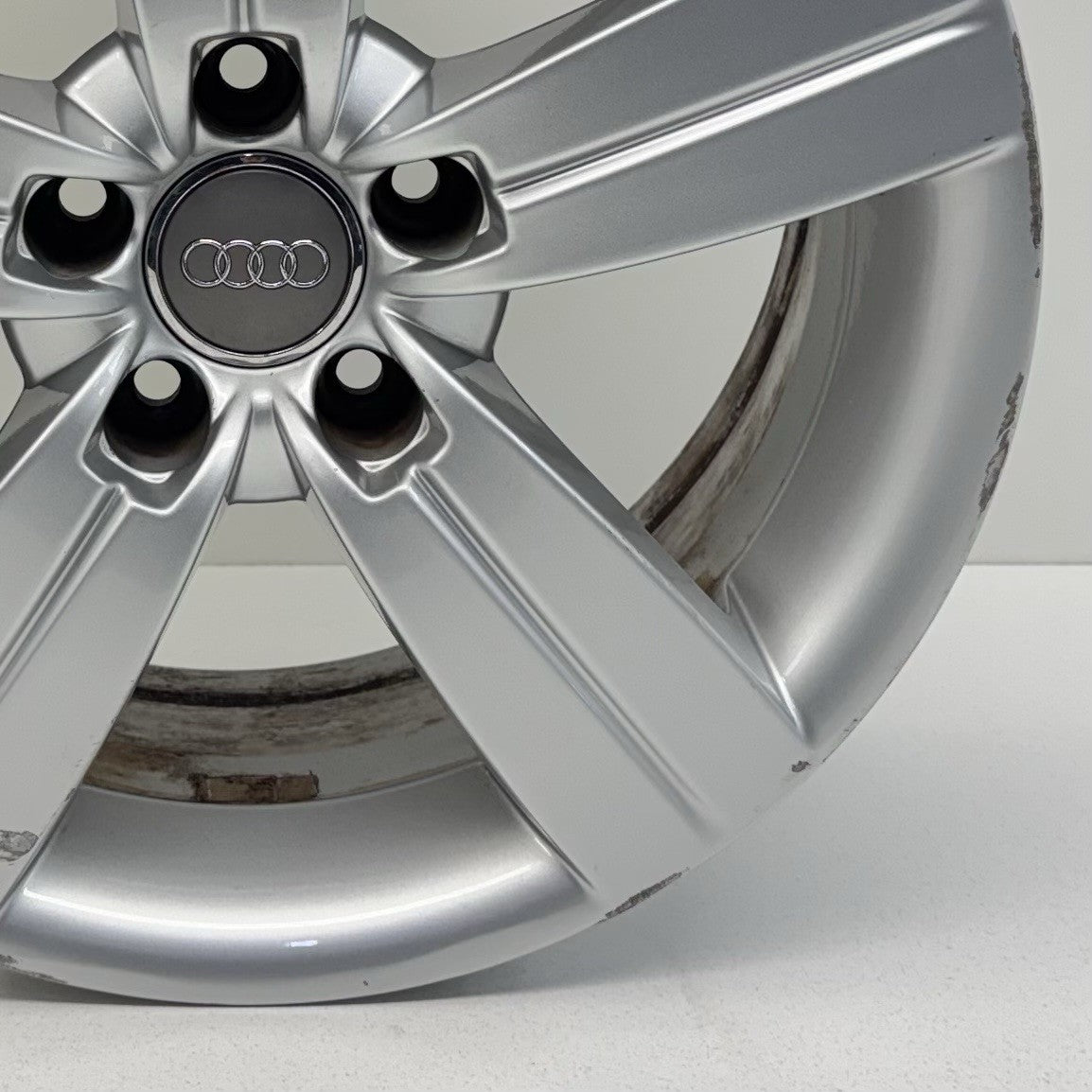 08-10 Audi TT 17" 17x8 Wheel Rim 5 Spoke Silver 8J0601025C Factory OEM