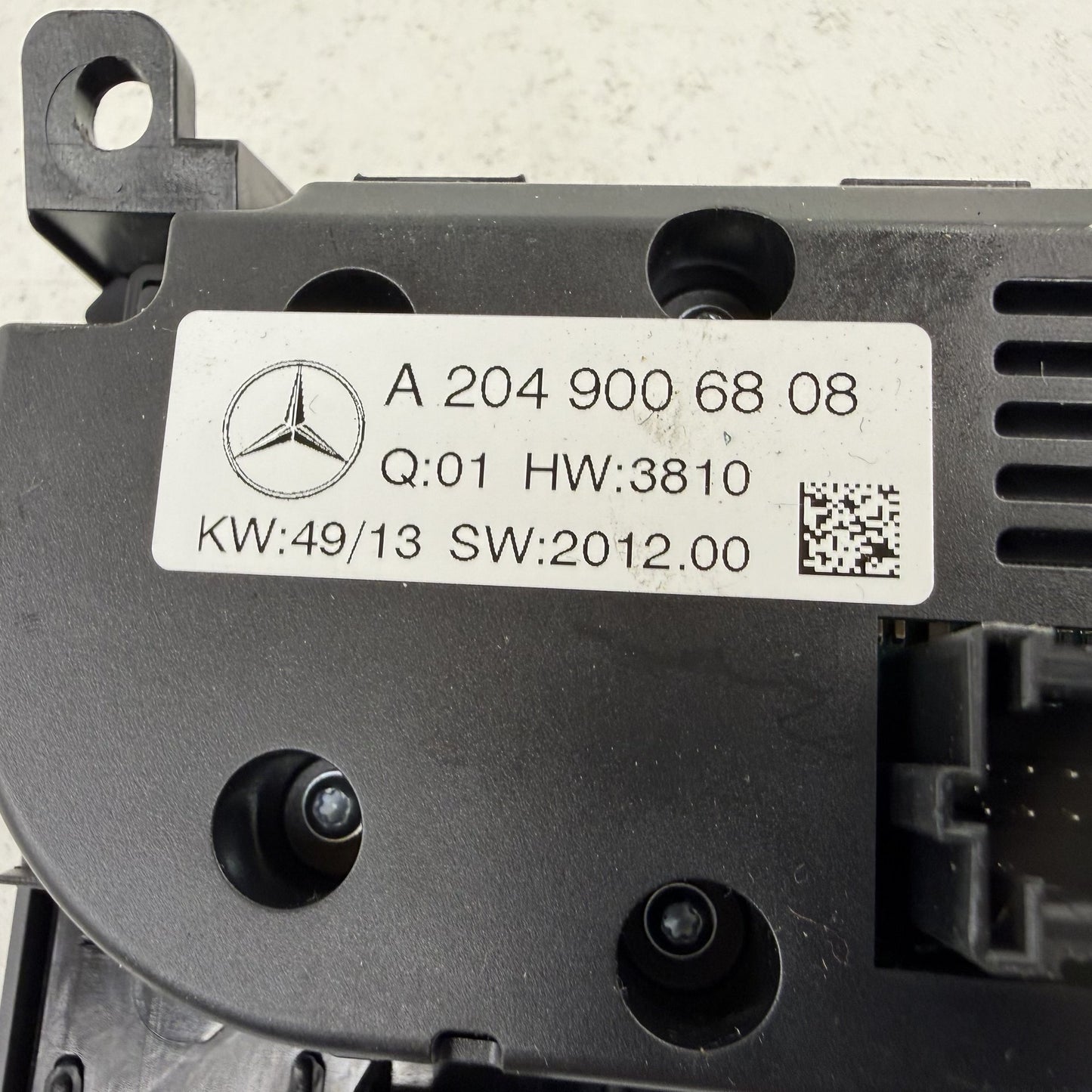 2012-2014 Mercedes C250 C300 C350 W204 HVAC AC Climate Control Switch Panel OEM