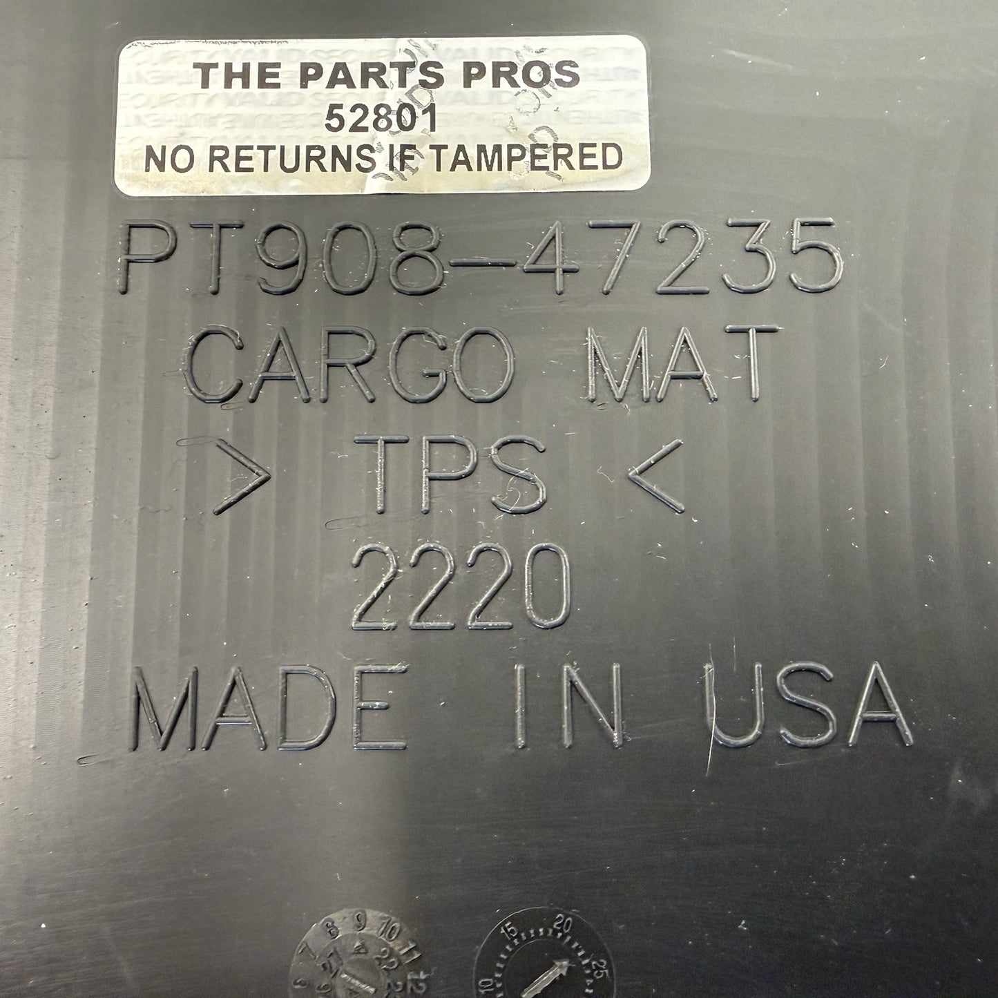 23-26 Toyota Prius Rear Trunk Cargo All Weather Rubber Floor Mat PT908-47235 OEM