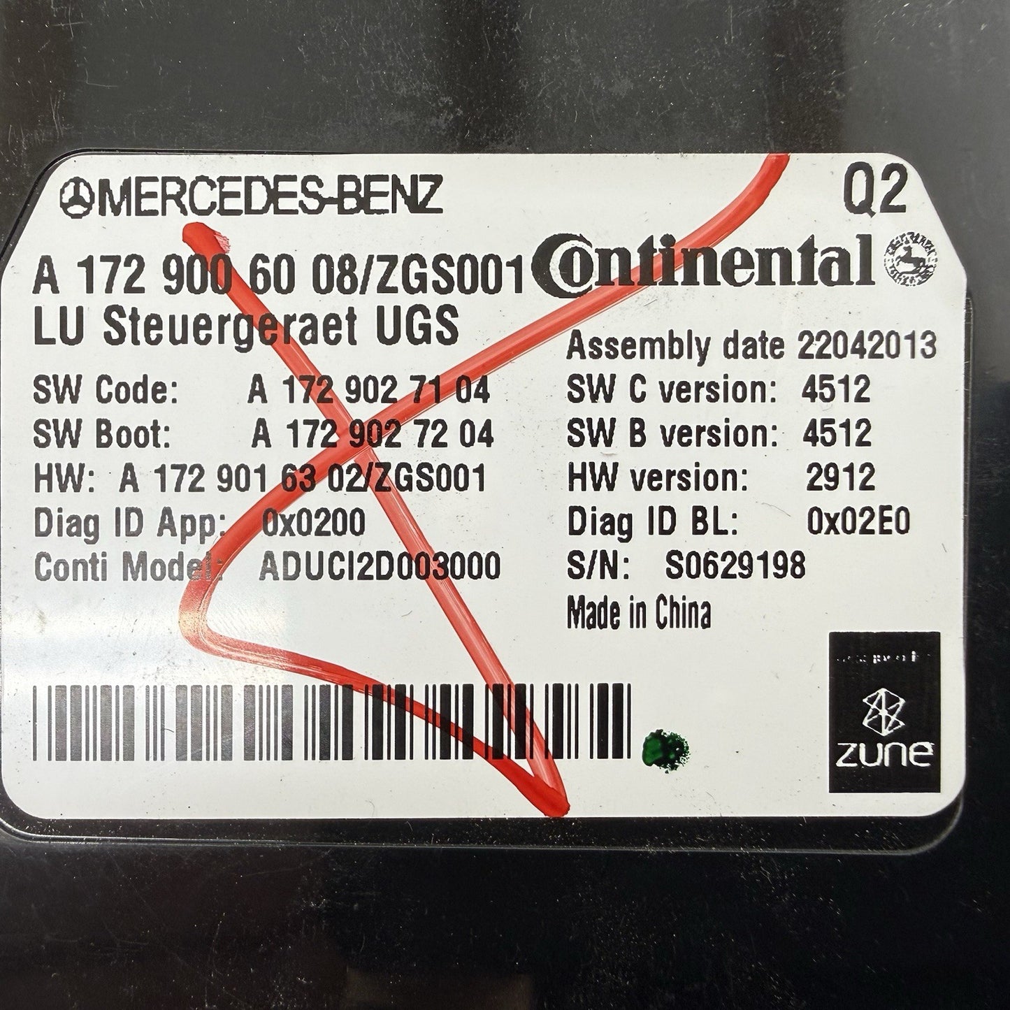 10-16 Mercedes W212 E350 Communication Interface Control Module 1729006008 OEM