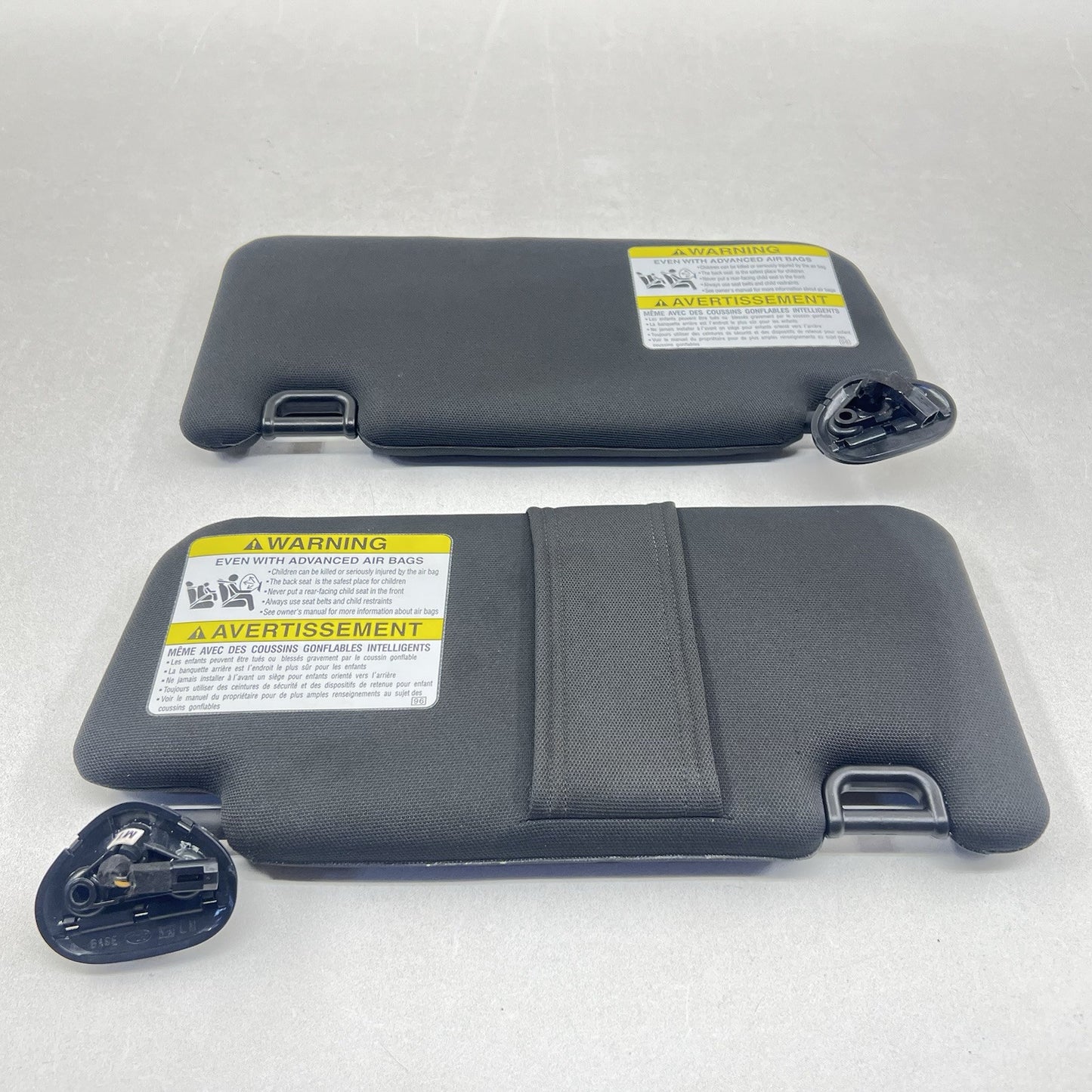 15-21 SUBARU WRX STI LEFT AND RIGHT SUNVISOR SUN VISOR SHADE PAIR BLACK OEM