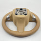 10-16 Porsche Panamera Driver Steering Wheel W/ Paddle Shifters Luxor Beige OEM