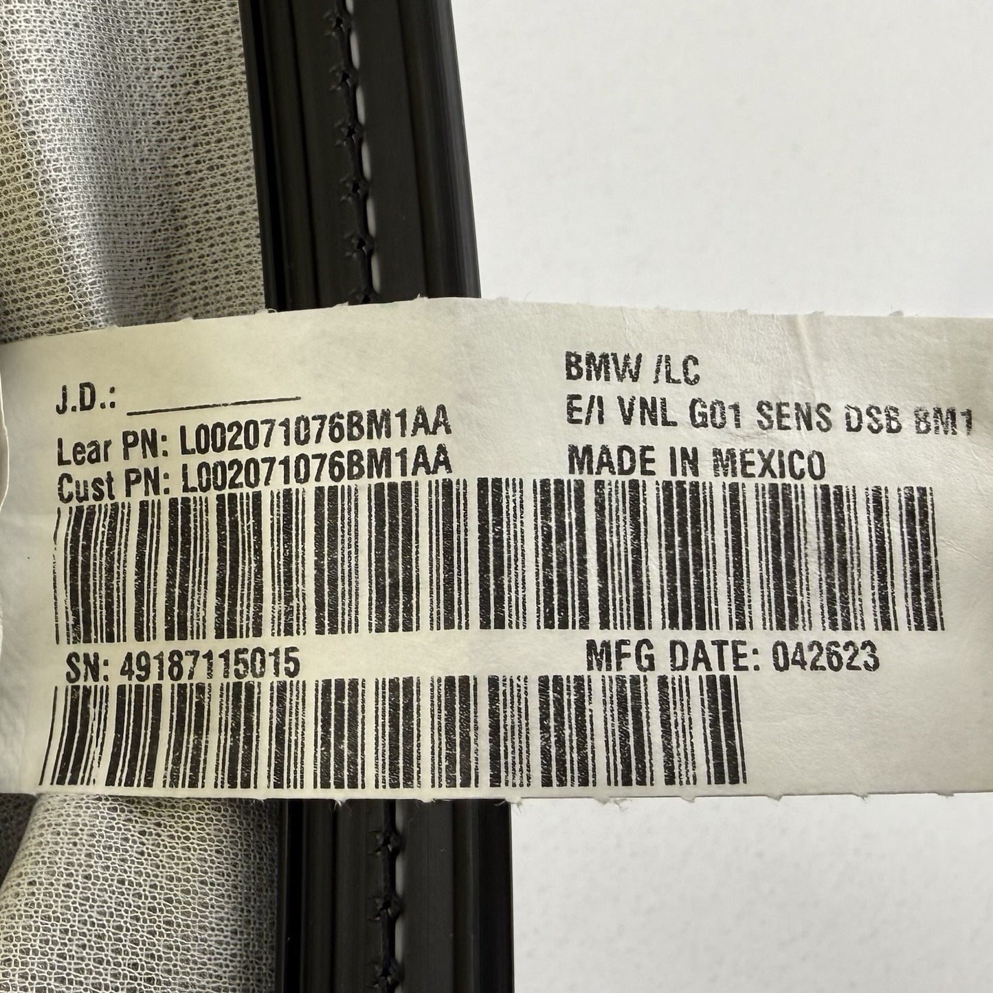 22-24 BMW G01 X3 Driver Left Front Upper Seat Cushion Leather Black OEM