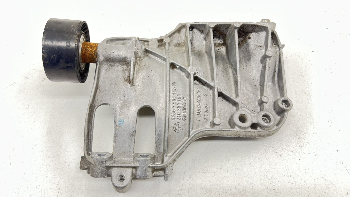 15-20 BMW M3 M4 S55 ENGINE BELT TENSIONER PULLEY AC COMPRESSOR BRACKET OEM