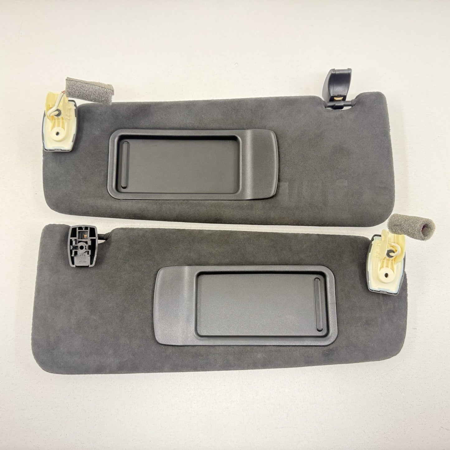 12-16 BMW M5 F10 Left & Right Sunvisor Sun Visor Shade Pair Alcantara Suede OEM