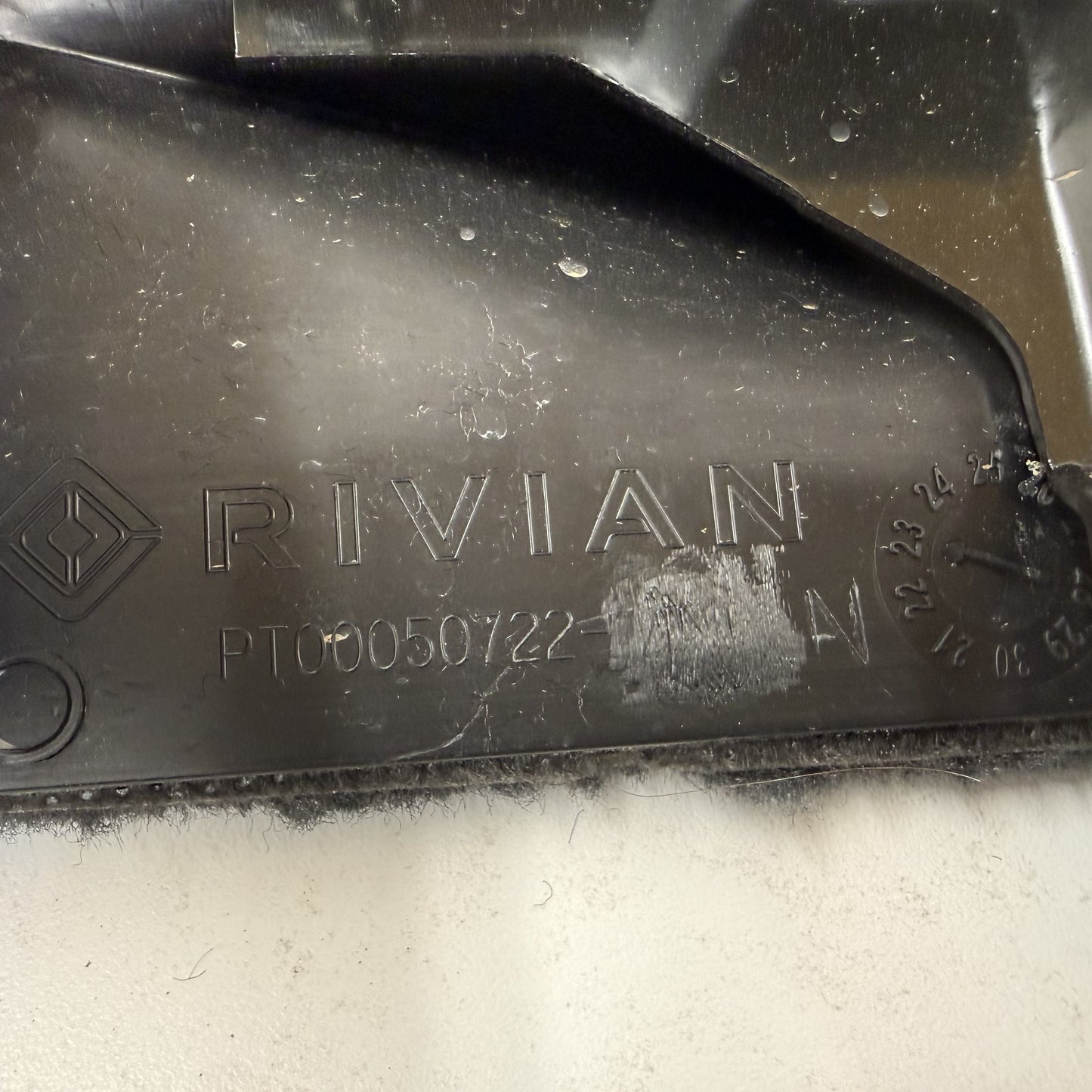 2022-2026 Rivian R1S Rear 3rd Third Row Floor Carpet Flap Cover Liner Trim OEM