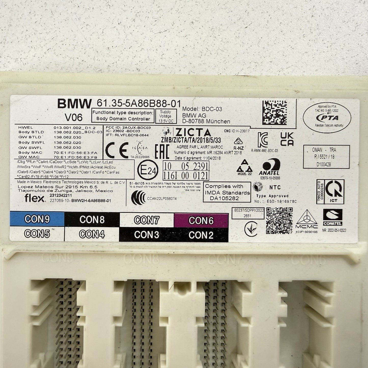 22-24 BMW G01 G02 X3 X4 Body Domain Control Module Unit 5A86B88 OEM