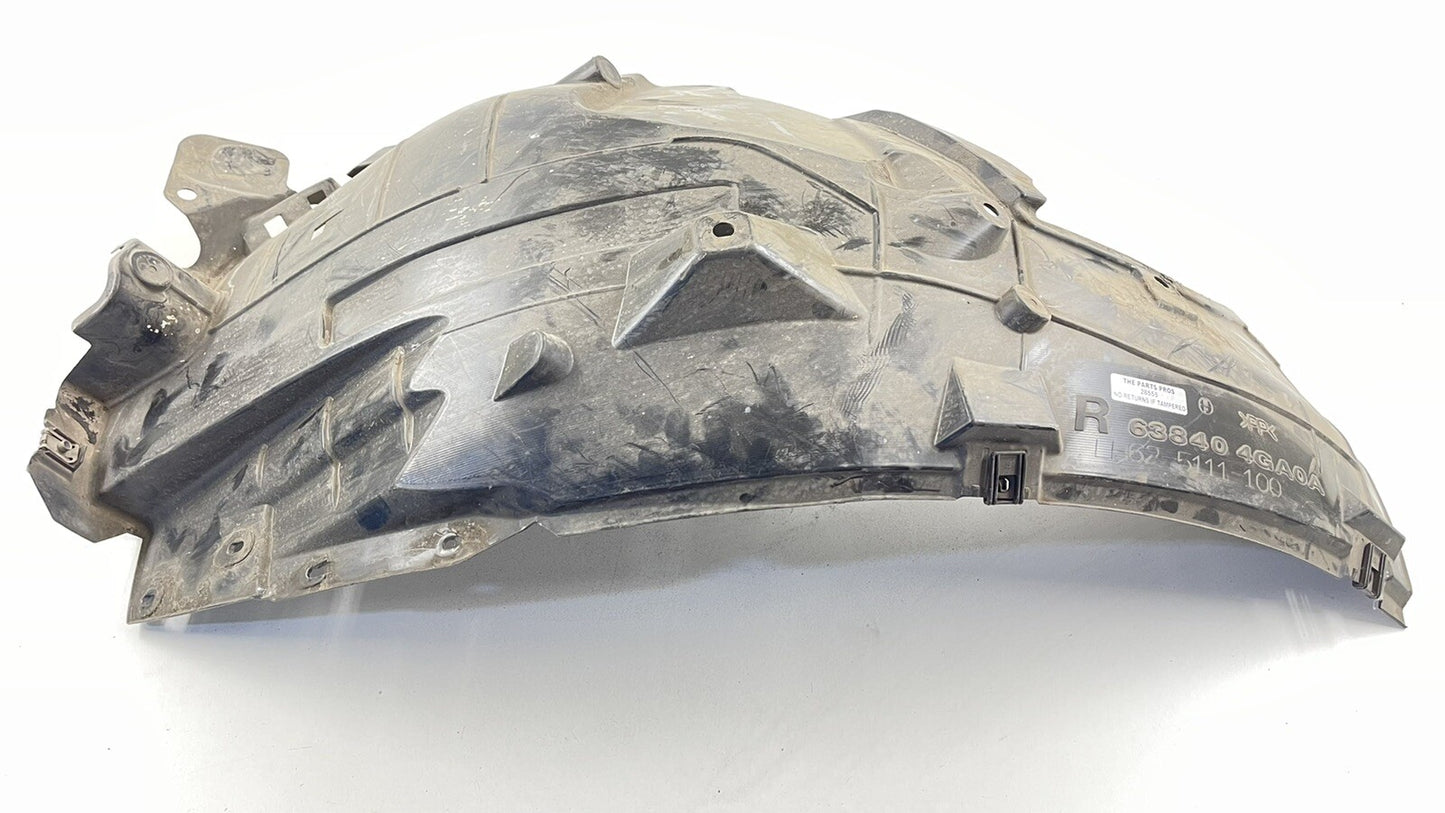 14-22 INFINITI Q50 RIGHT FRONT REARWARD FENDER LINER SPLASH GAURD SHIELD OEM