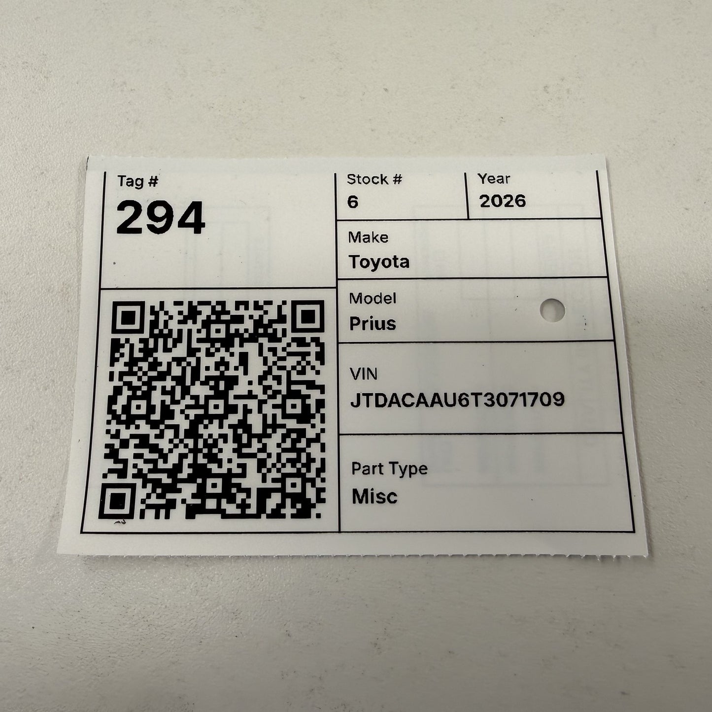 2023-2026 Toyota Prius Engine Ignition Switch Start Stop Button 89611-0A040 OEM