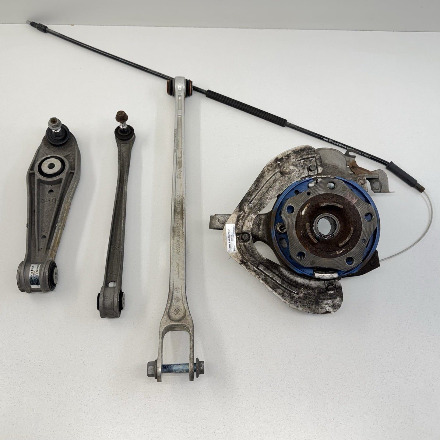 05-12 Porsche Boxster Cayman 987 Right Rear Knuckle Hub W/ Control Arm Set OEM
