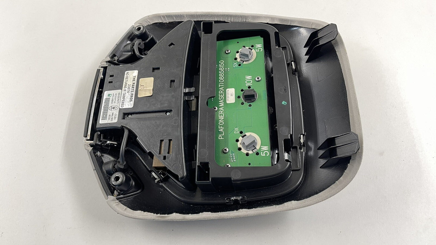 14-16 MASERATI GHIBLI FRONT OVERHEAD CONSOLE LIGHT LAMP CONTROL PANEL DOME OEM