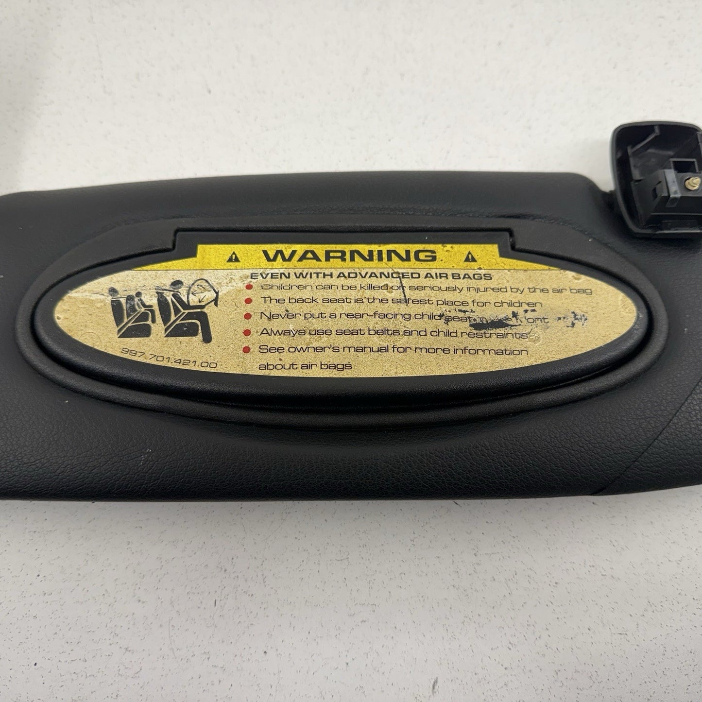 05-12 Porsche 911 997 Cabriolet Sunvisor Sun Visor Shade Pair Black OEM