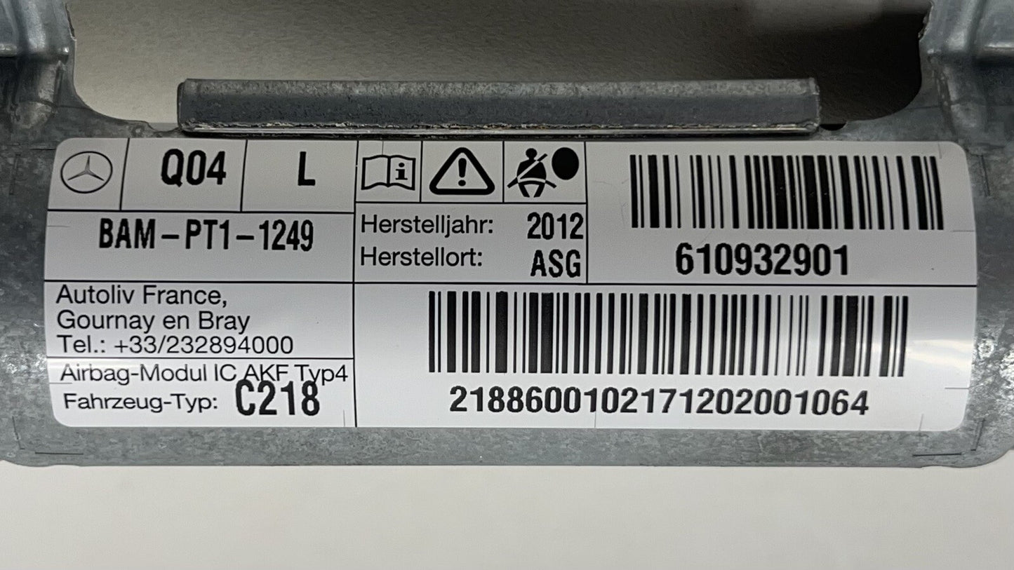 12-18 Mercedes W218 CLS550 Driver Left Curtain Roof Airbag Air Bag OEM