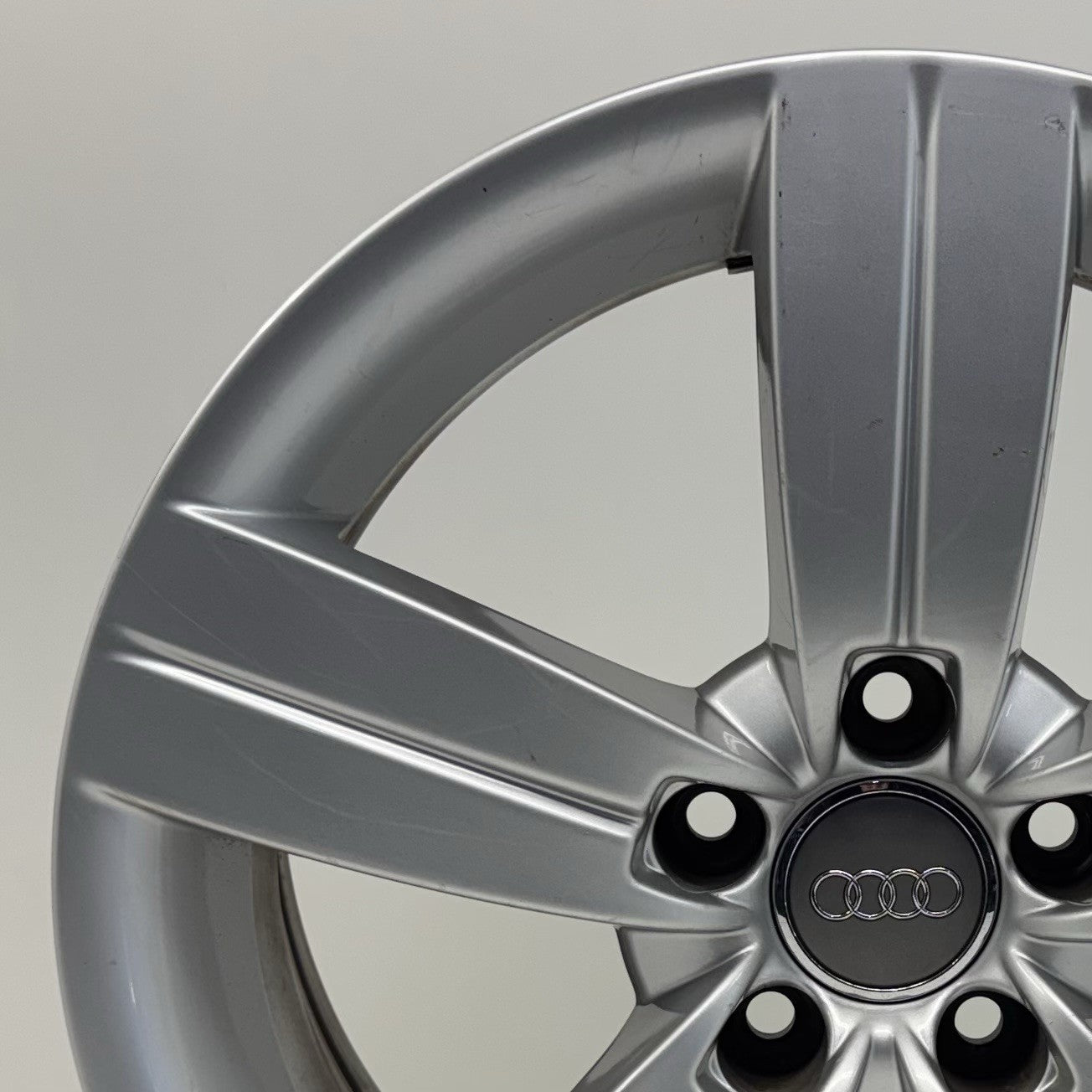 08-10 Audi TT 17" 17x8 Wheel Rim 5 Spoke Silver 8J0601025C Factory OEM