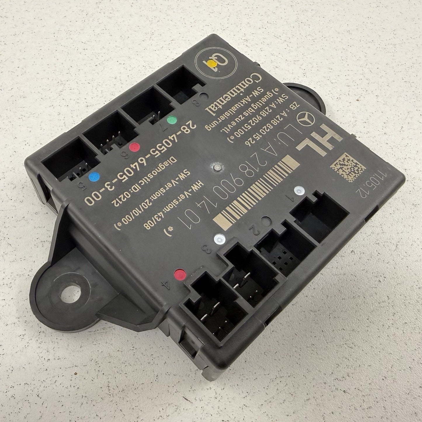 08-14 Mercedes W204 C250 Driver Left Rear Door Control Module 2189001401 OEM