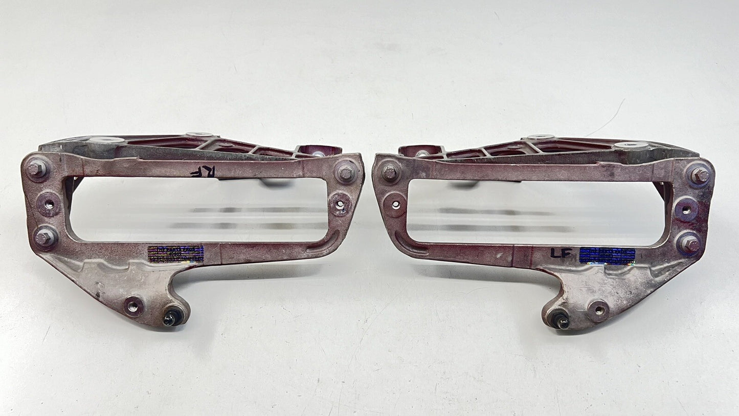 07-17 ASTON MARTIN VANTAGE FRONT HOOD HINGE MOUNT SUPPORT BRACKET PAIR OEM