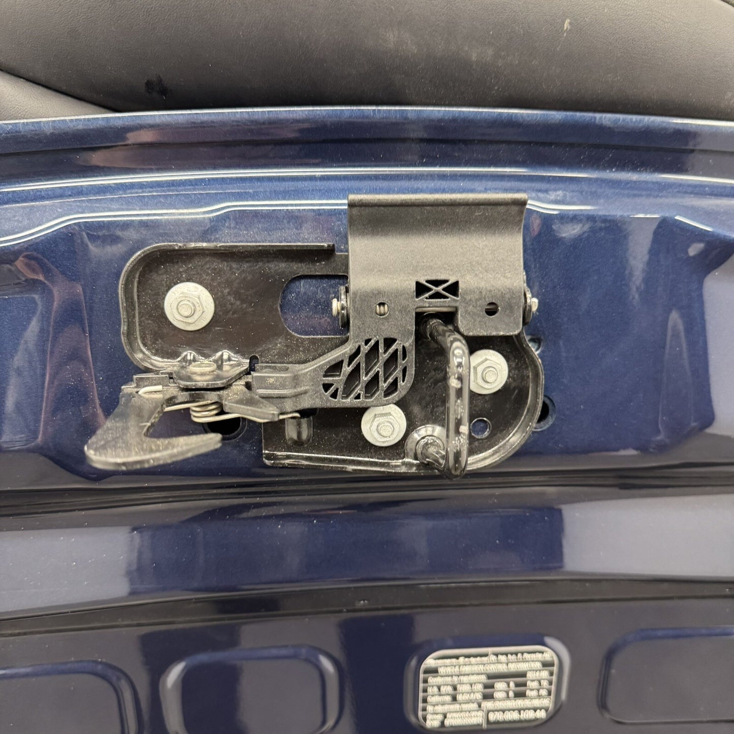 10-16 Porsche Panamera Hood Panel Complete W/ Hinges Dark Blue Metallic OEM