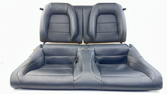 24-26 Ford Mustang GT Premium Rear Seat Set Upper & Lower Leather Black OEM