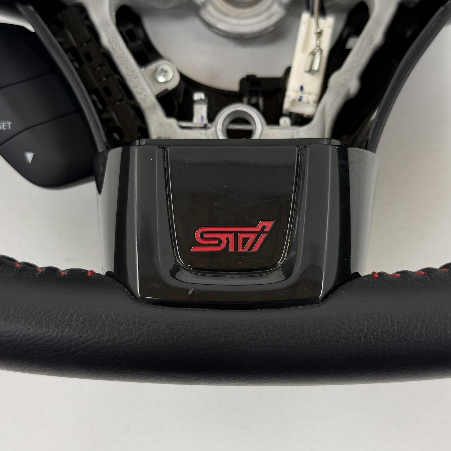 2018-2021 Subaru WRX STI Steering Wheel Leather W/ Piano Black Trim OEM