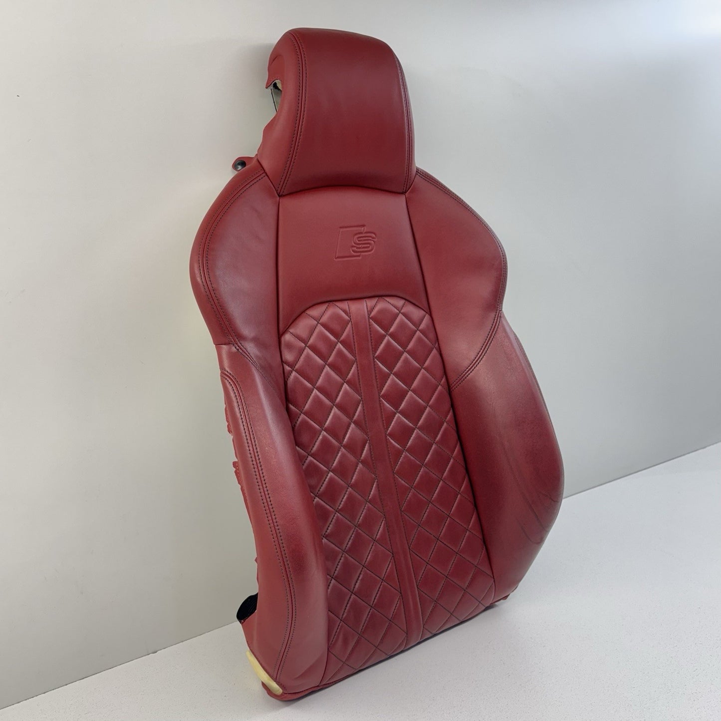 18-24 Audi S4 S5 Driver Left Front Sport Seat Upper Cushion Magma Red OEM