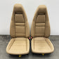 10-16 Porsche Panamera Front Seat Pair Power Memory Leather Luxor Beige OEM