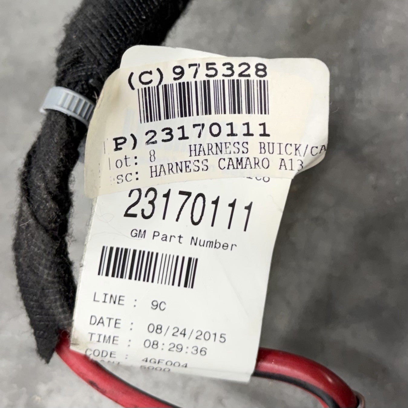 14-15 Chevrolet Camaro SS 1LE Chassis Main Body Wiring Wire Harness 23170111 OEM