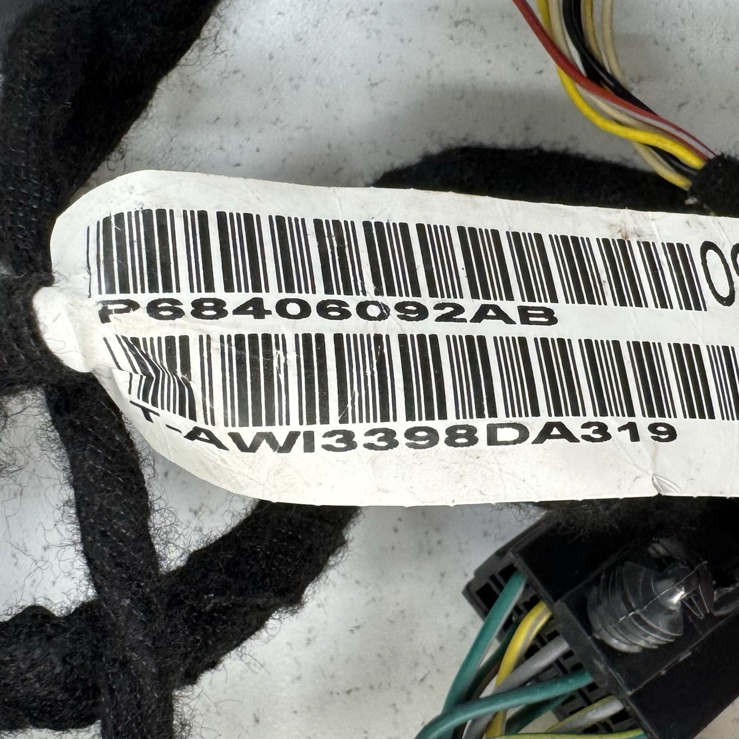 19-20 Dodge Charger Dashboard Dash Instrument Panel Wire Harness 68406092AB OEM