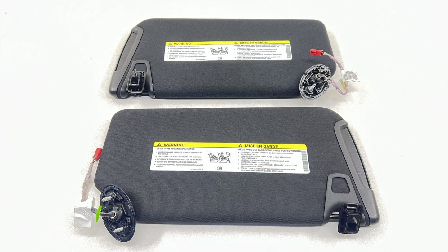 15-23 Dodge Charger SRT Illuminated Sunvisor Sun Visor Shade Pair Black OEM